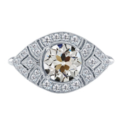 14 Karat White Gold Anniversary Band Fine Diamond Halo