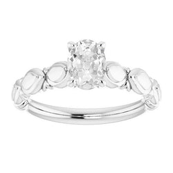 Women’s Oval Old Miner Genuine Natural Earth Mined Diamond Solitaire Engagement Ring 3 Carats