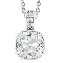 Women’s Real Diamond Pendant Round & Cushion Old Miner 5.50 Carats