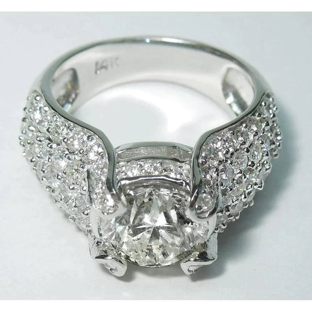 Women's Real Round Diamond Cocktail Ring