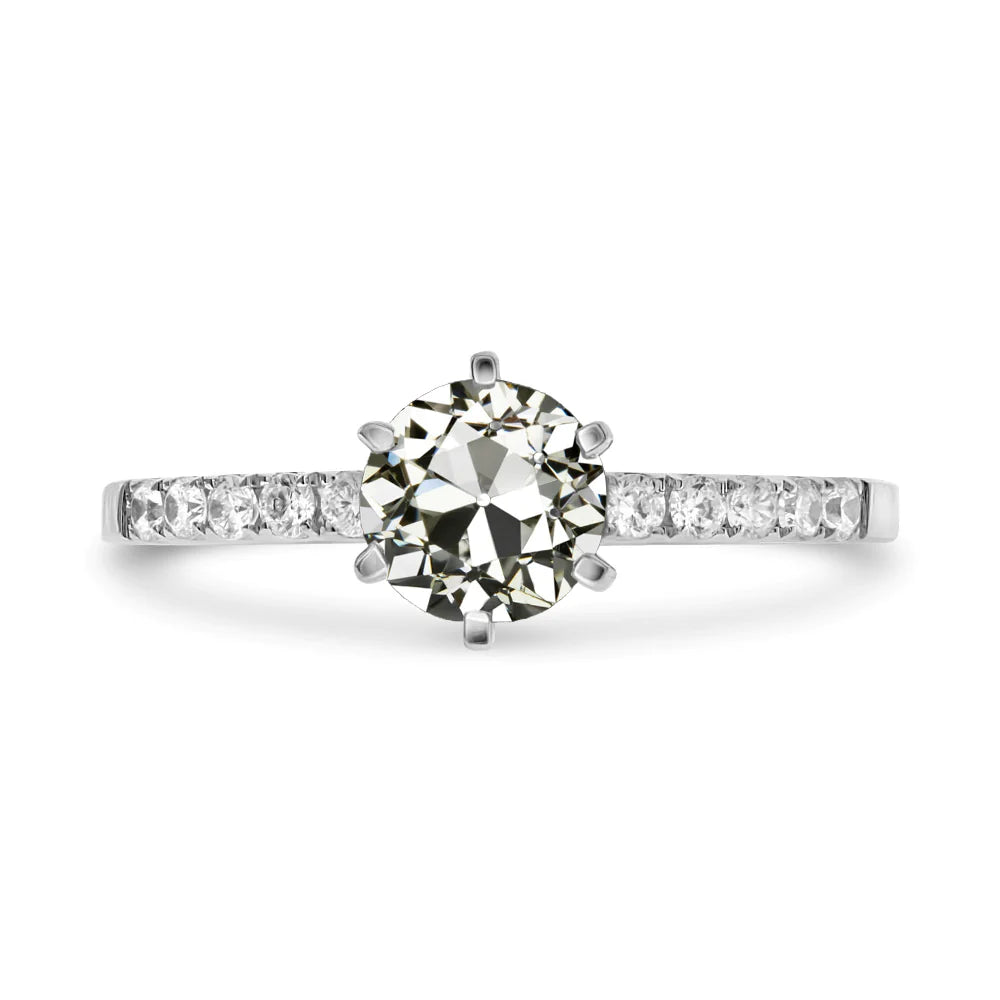 Women’s Ring Round Old Miner Real Diamond 6 Prong Set 3.50 Carats