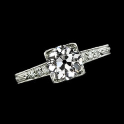 Women’s Round Old Mine Cut Genuine Natural Earth Mined Diamond Ring 2.50 Carats Gold Jewelry