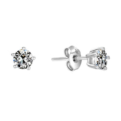 Diamond Stud Earrings 2 ct G/VS1 – 14K White Gold