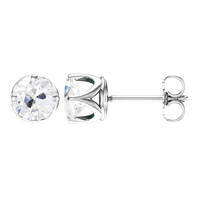 Diamond Earrings 4-ct 14 Karat White Gold – main view