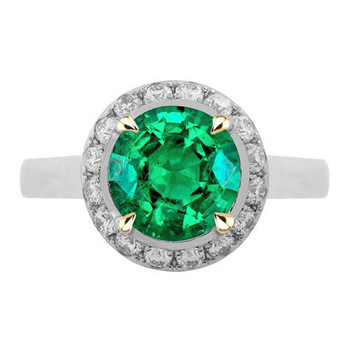 Luxurious Colombian Emerald Gemstone Ring 3 ct – main view
