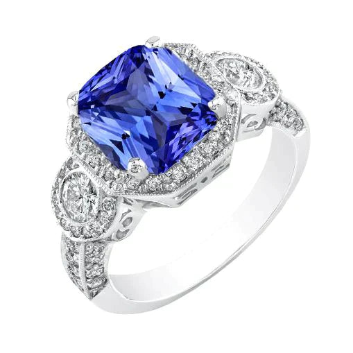 Women's Vintage Sapphire Diamond Ring