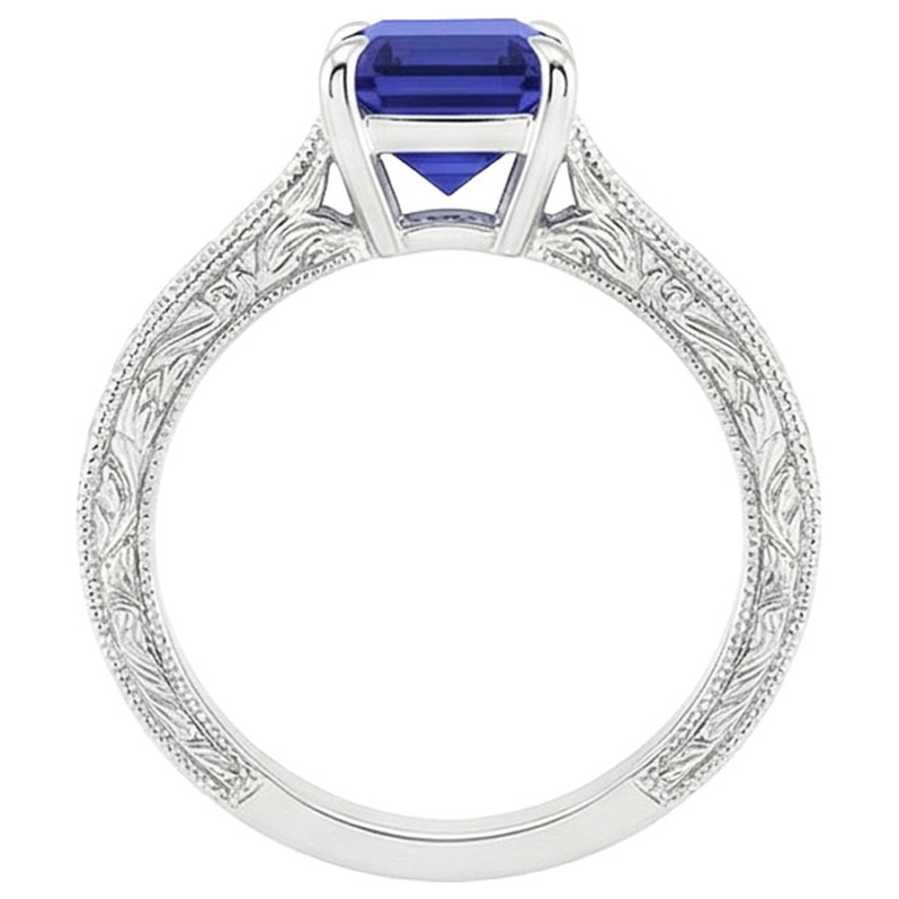 natural emerald sapphire 2.50ct ring side angle