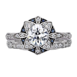 Brilliant Halo Ring – Cornflower Blue Sapphire 2 ct from