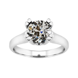 Timeless Fine Diamond Solitaire Ring 2.50 ct – 14K White Gold