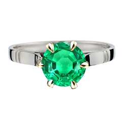 Authentic GIA Certified Fine Emerald Precious Stone Ring 3 ct