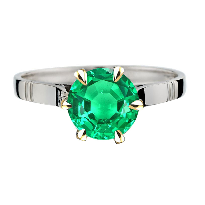 Sophisticated Fine Emerald Precious Stone Ring 3 ct – main view