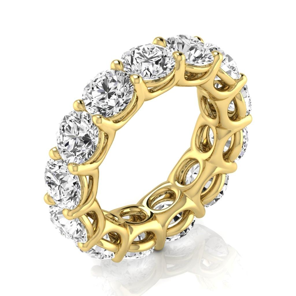 Brilliant Diamond Round Cut Eternity Band in 14K Yellow Gold – main view