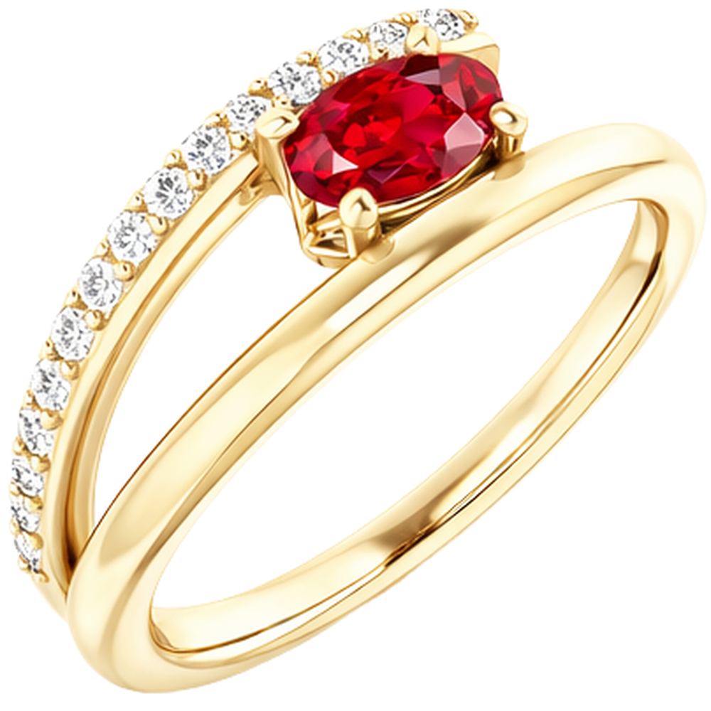 natural round ruby 2.60ct ring side angle
