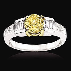 Anniversary Band Solitaire Ring with Accents – Diamond 1.50 ct