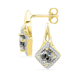 2 ct Diamond Earrings in 14K Yellow Gold