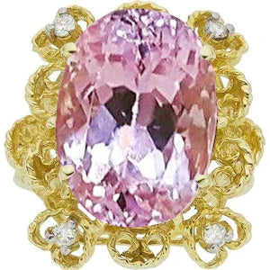 Yellow Gold Kunzite Cocktail Ring