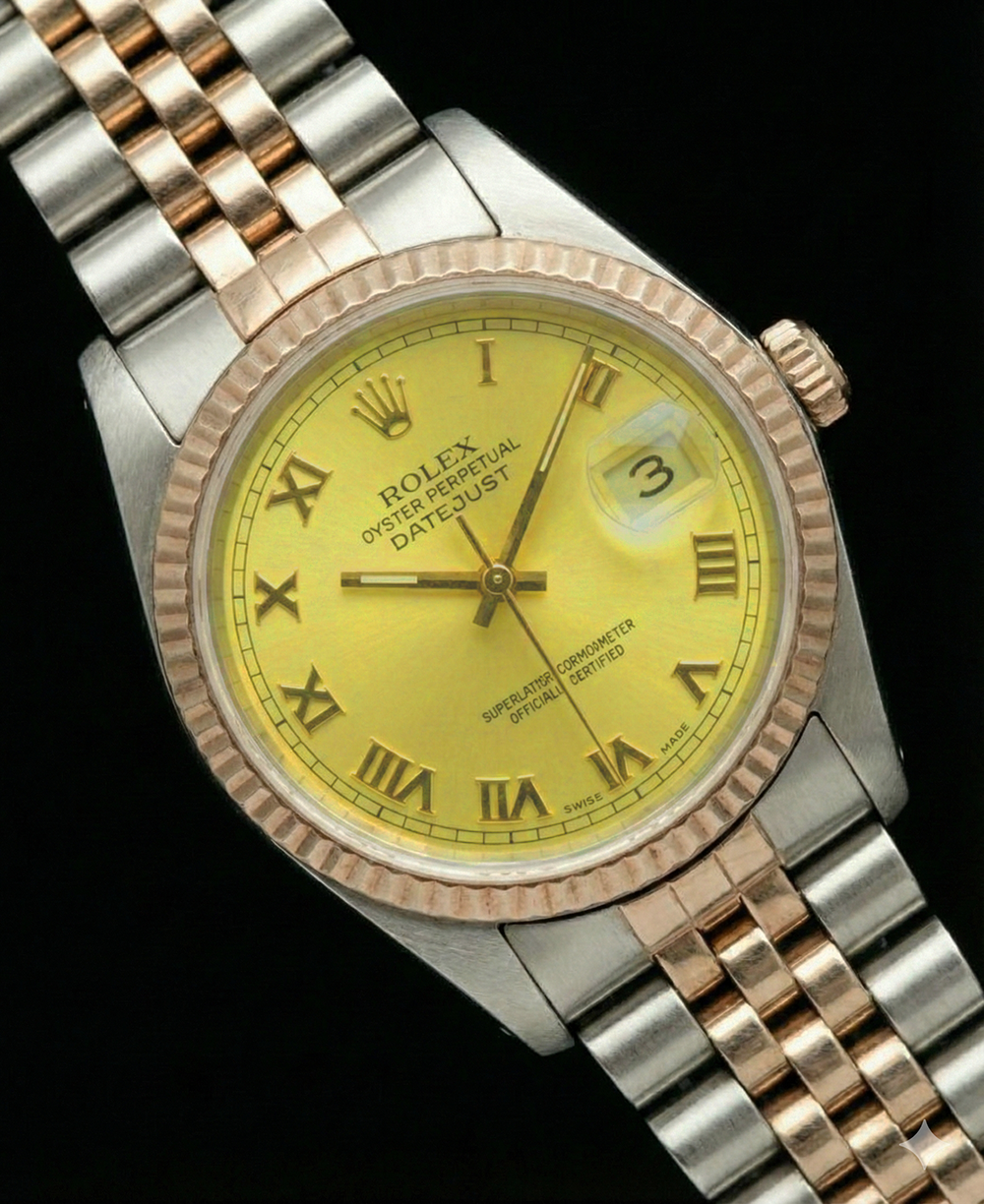 Yellow Gold & Ss Jubilee Rolex Date Just Dial Ladies Watch