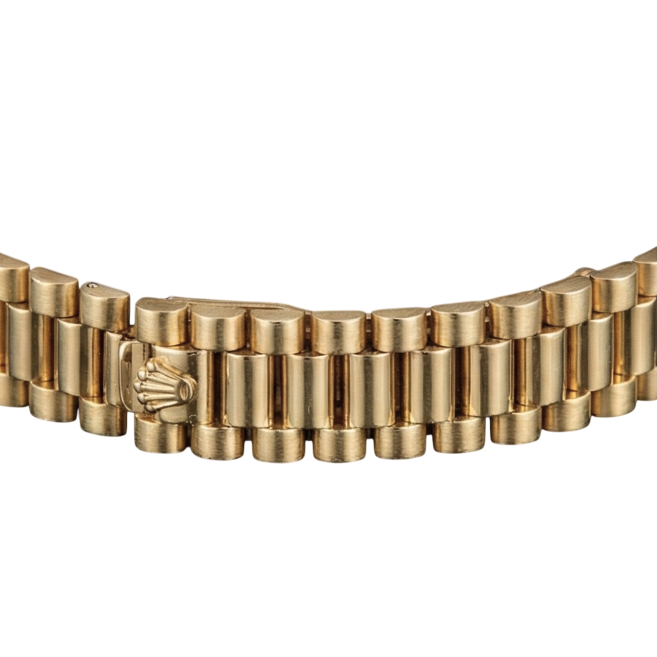 Yg Rolex Datejust President Style Watch Diamond Bezel Arabic Dial