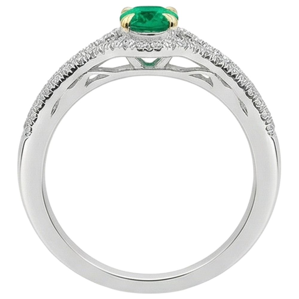 Premium Colored Stone Ring 1 ct – top view