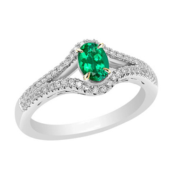 Premium Colored Stone Ring – Colombian Emerald 1 ct by