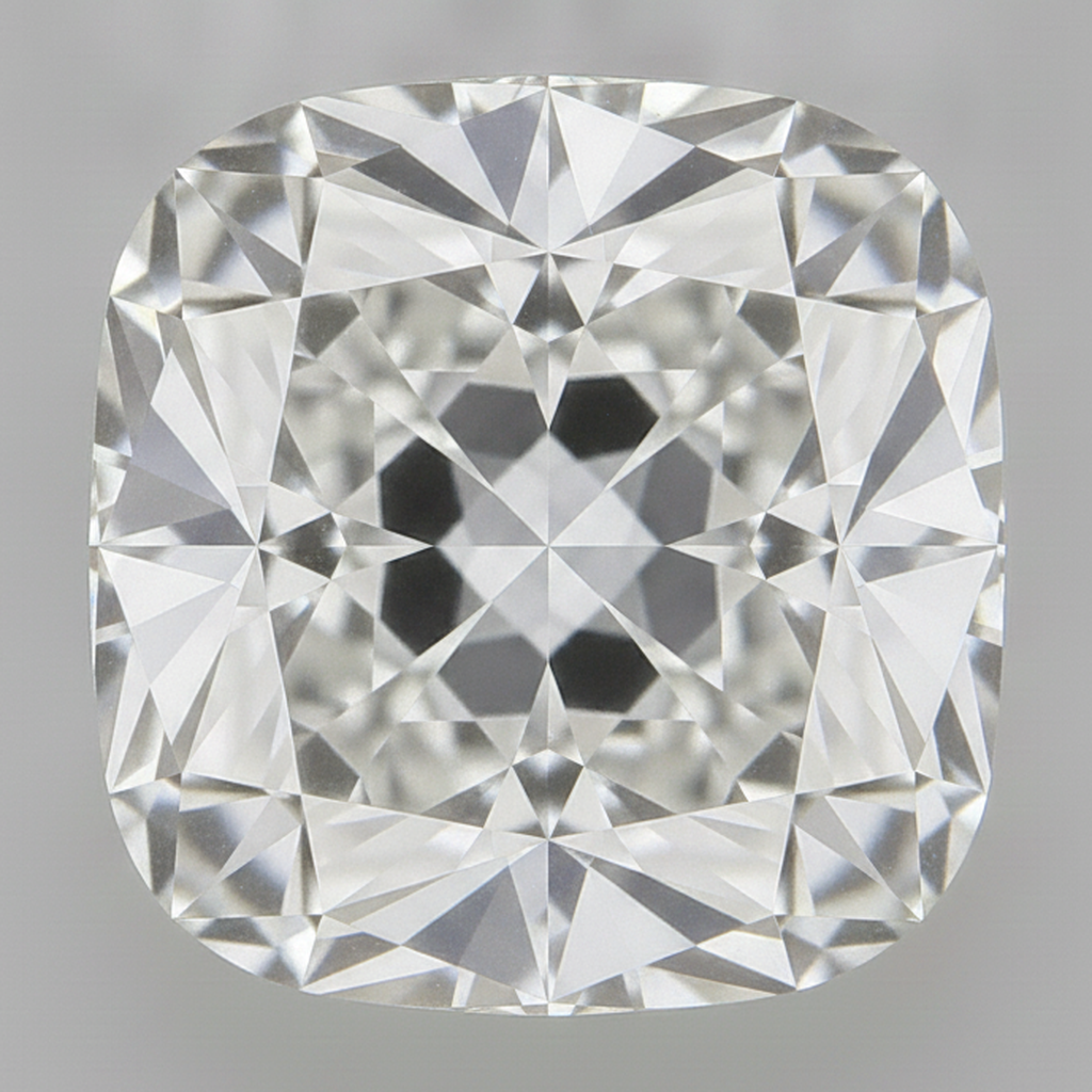 Antique Old Mine Cushion Cut Earth Mined Genuine 5 Carat F VS1 Loose Diamond