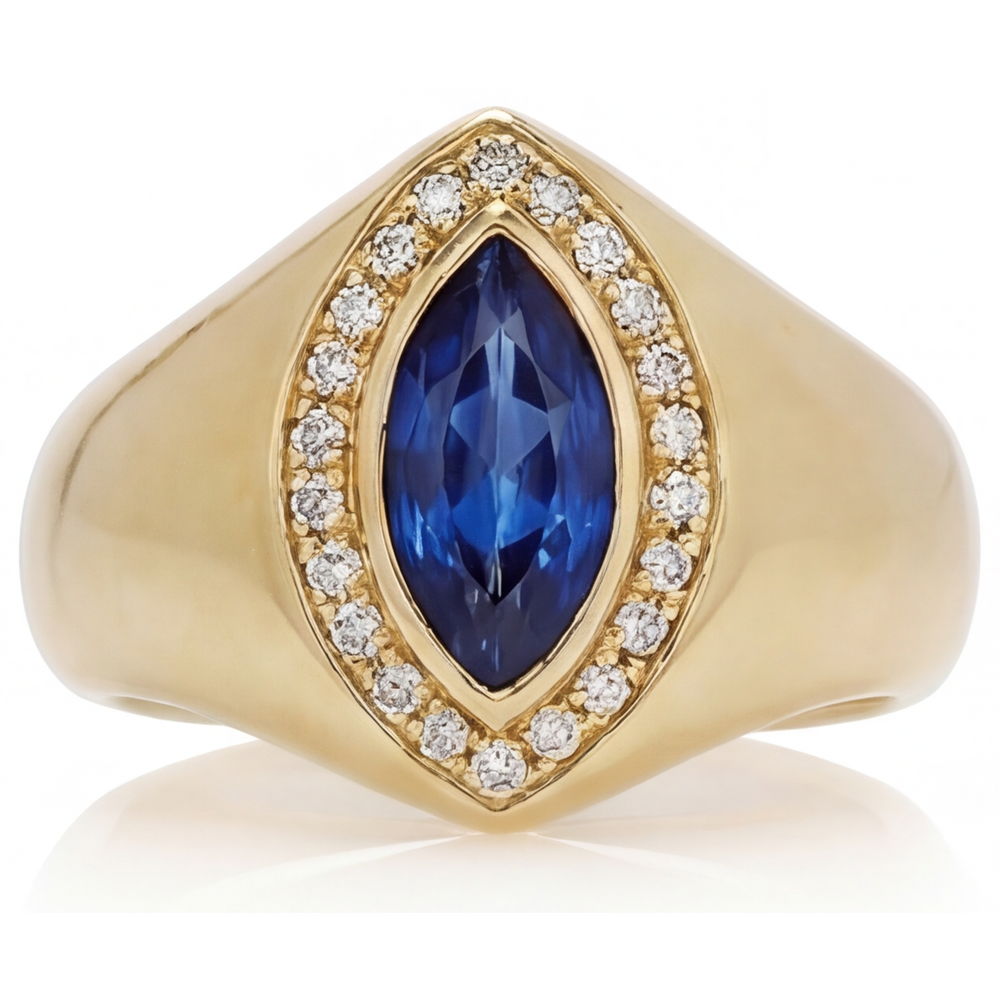 Exquisite Blue Sapphire Precious Stone Ring 2.75 ct – main view