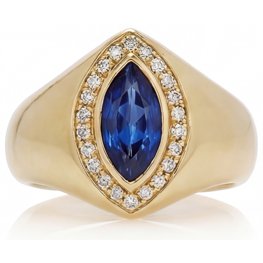 Exquisite Blue Sapphire Precious Stone Ring 2.75 ct – main view