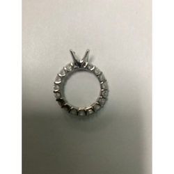 Diamond Tennis Necklace 3 Prongs with Round Diamonds