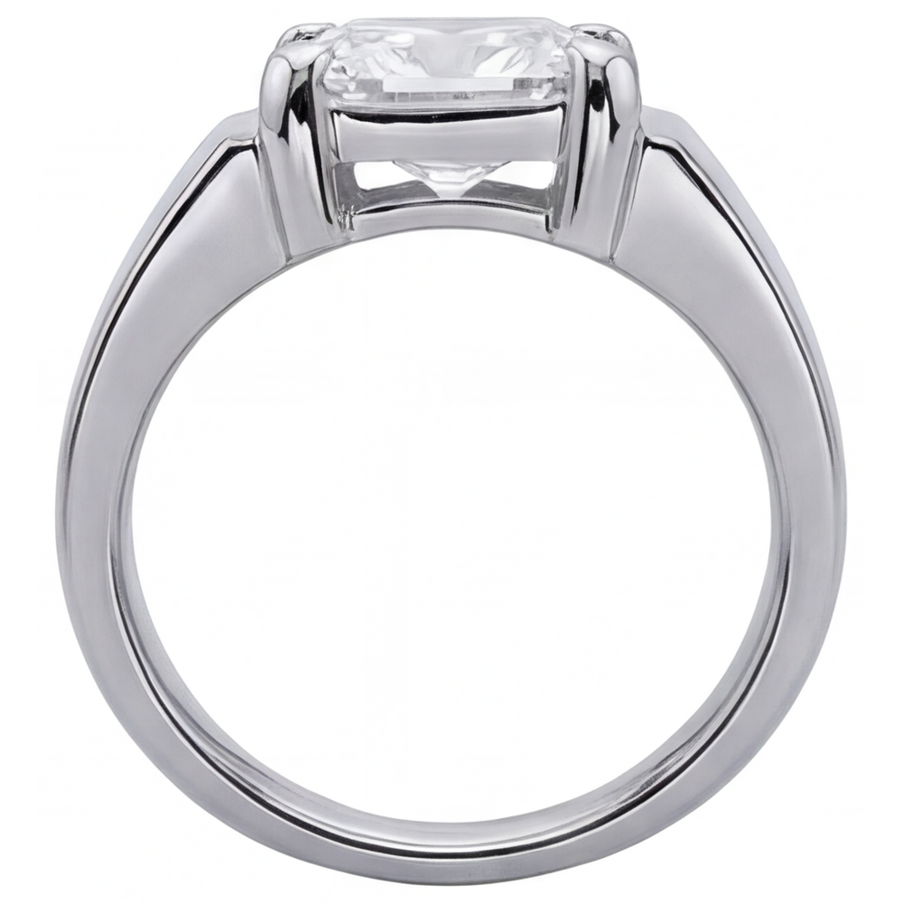 Brilliant Diamond Men's Ring 5 ct 14K White Gold – profile view