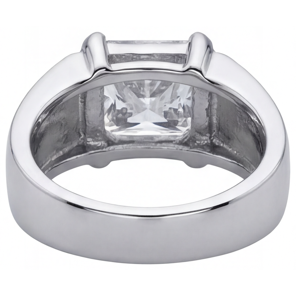 Brilliant Diamond Men's Ring 5-ct 14K White Gold – top view