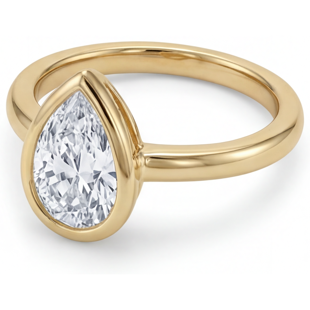 Refined Solitaire Engagement Ring 1.50 ct – side view