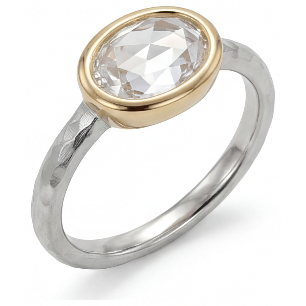 Brilliant Diamond Solitaire Engagement Ring 1.50-ct Two-Tone 14K Gold – main view