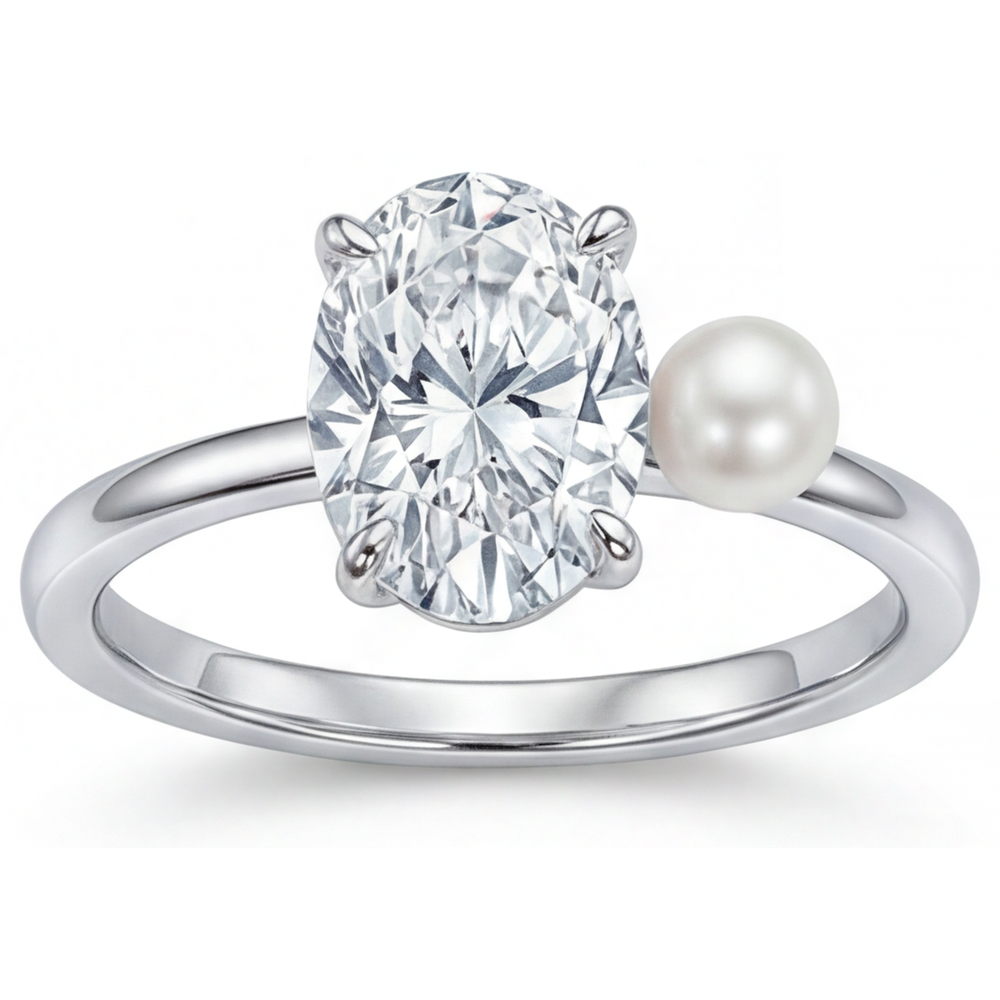 Brilliant Diamond Solitaire Ring 2-ct 14K White Gold – main view