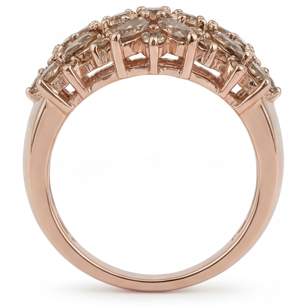Brilliant Diamond Statement Ring 4.50-ct 14K Rose Gold – front view