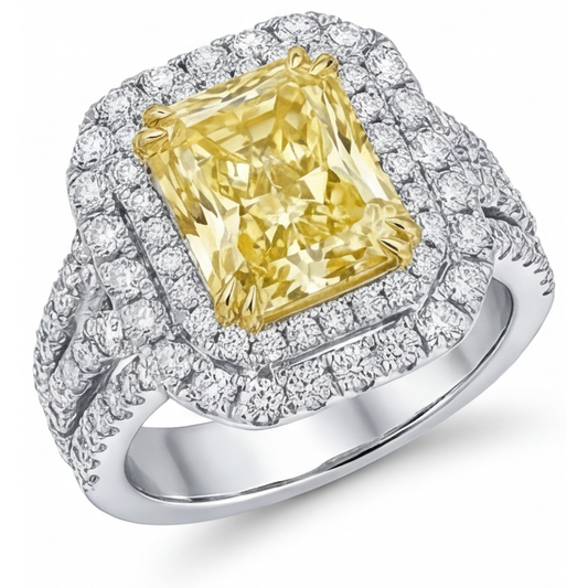 Handcrafted Halo Setting Ring 5.50 ct – main view