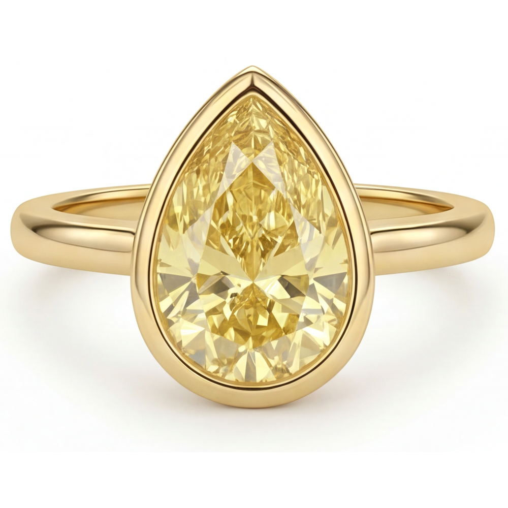 Proposal Ring 14 Karat Yellow Gold with Canary Yellow Diamond – main view