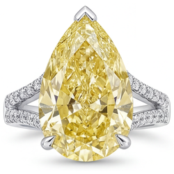 VVS Clarity Ring – Canary Yellow Diamond 5 ct 14K White Gold