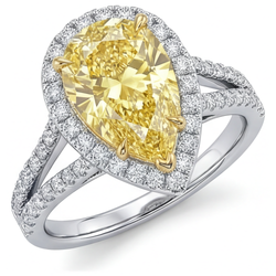 Shimmering VVS Canary Yellow Diamond Statement Ring – 1.25 ct