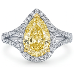 Brilliant Statement Ring with VVS Canary Yellow Diamond – 1.25 ct