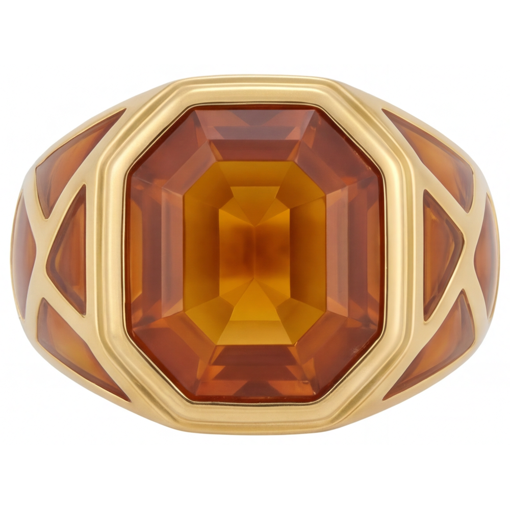 Fine Citrine Colored Stone Ring 10 ct – main view