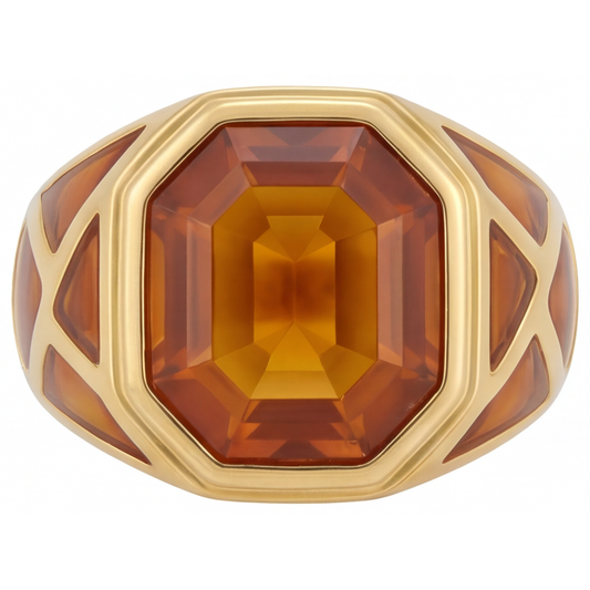 Fine Citrine Colored Stone Ring 10 ct – main view