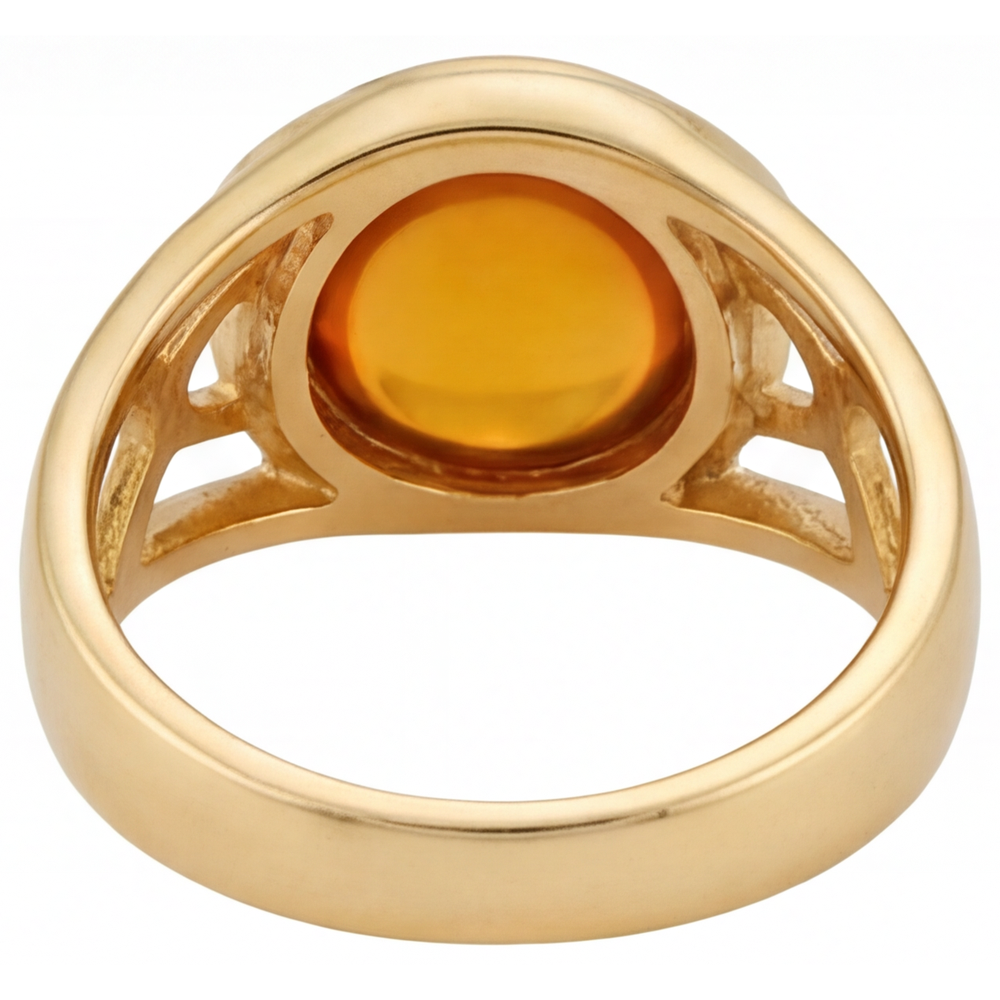 Colored Stone Ring 14K Yellow Gold with Citrine – profile view