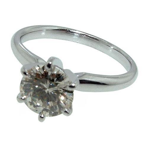 Six Prong Set 1.05 Carat Natural Earth Mined Diamond Solitaire Ring Gold 14K