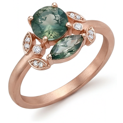Luxurious Gemstone Ring with VVS Clarity Dendritic Agate – 3.25