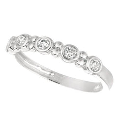 14 Karat White Gold Half Eternity Band with Diamond – 0.05 ct