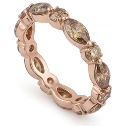 Exquisite Champagne Desert Diamond Diamond Eternity Band – 4 ct