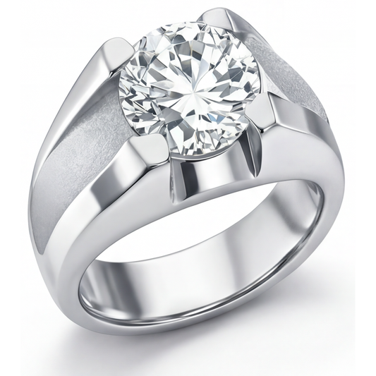 Handcrafted Men's Ring 2 ct – main view
