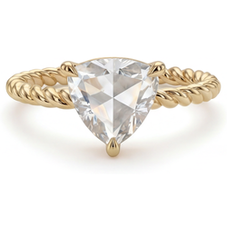 14K Yellow Gold Diamond Single Stone Ring – 2.50-ct Trillion Cut