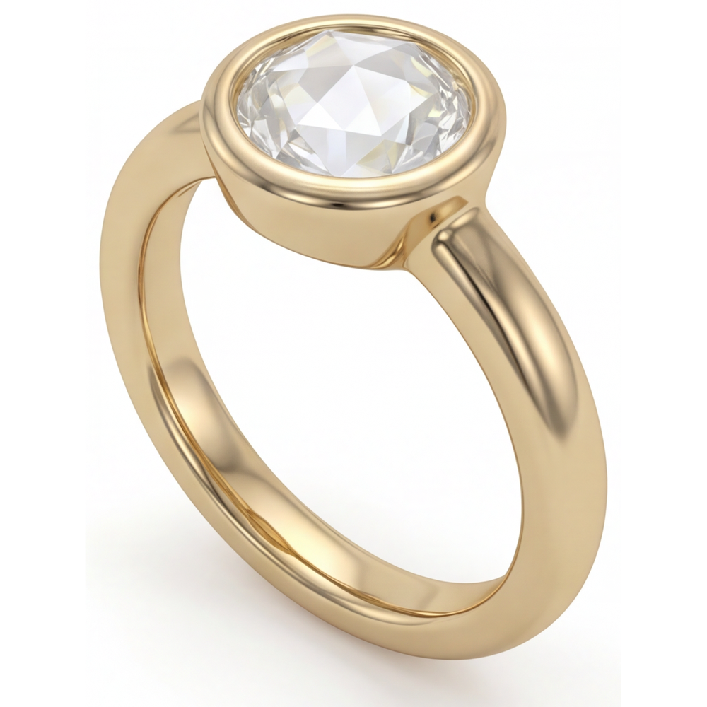 Diamond Solitaire Engagement Ring 2.75-ct 14K Yellow Gold – side view