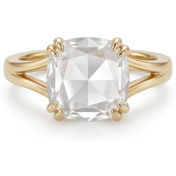 Luxury Solitaire Ring with Rose Cut Diamond – 3.75 ct